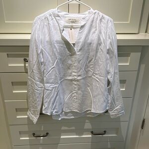 cloth + stone white button up